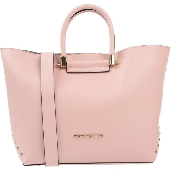 Borsa a mano maxi con zip interno sfoderato in pelle sintetica tinta unita Fornarina tinta unita