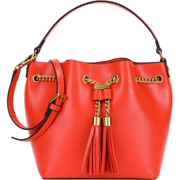 Borsa a mano con manico taglia media in pelle sintetica con nappine Essentiel Antwerp tinta unita
