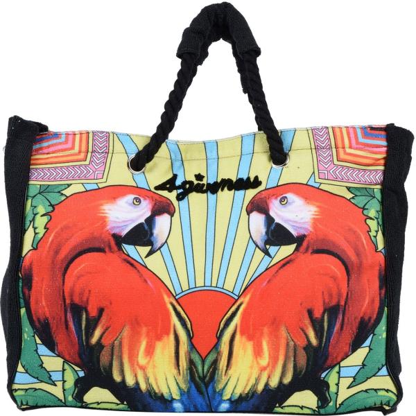 Borsa a mano maxi fantasia multicolore con zip interno foderato in velluto 4Giveness multicolore