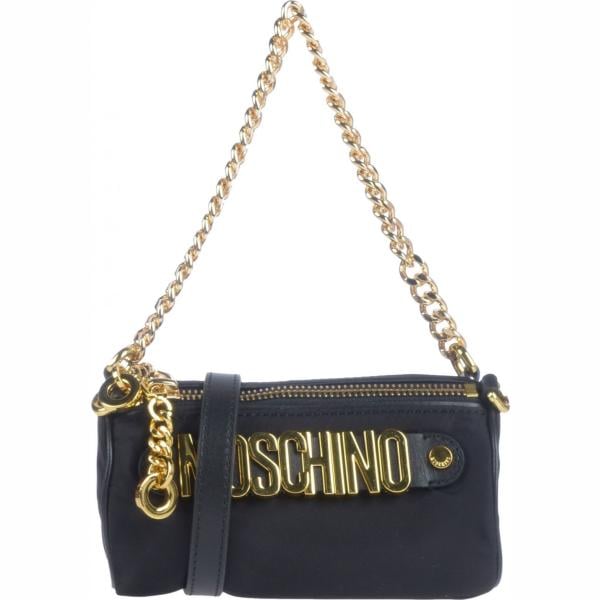 Borsa a mano petit con manico e zip interno foderato in tessuto tecnico tinta unita Moschino tinta unita