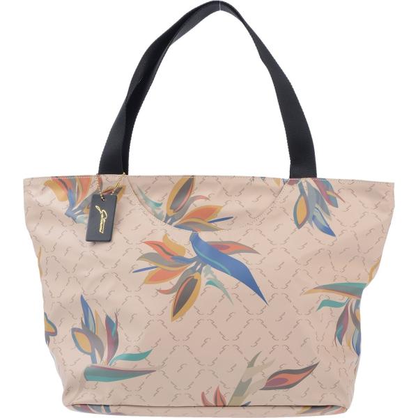 Borsa a mano fantasia floreale taglia media con zip interno foderato Gattinoni a fiori