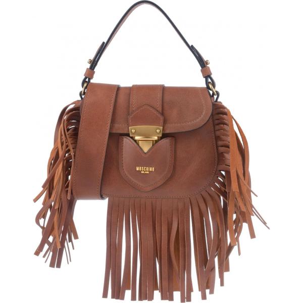 Borsa a mano mini con manico e frange interno foderato tinta unita Moschino tinta unita