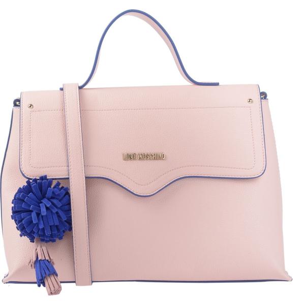 Borsa a mano cartella con manico taglia media interno foderato in pelle sintetica con nappine Love Moschino tinta unita