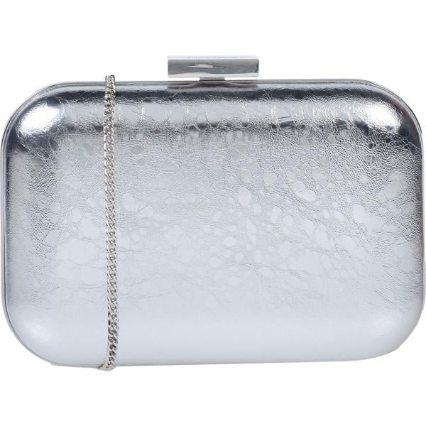 Borsa a mano petit effetto laminato interno foderato tinta unita Olga Berg tinta unita