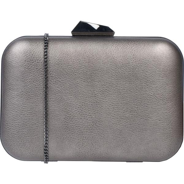 Borsa a mano mini a scatto interno foderato in pelle sintetica tinta unita Olga Berg tinta unita