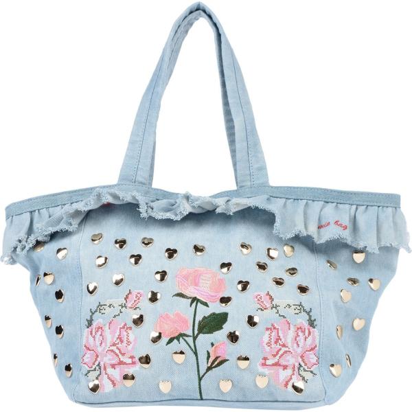 borse a mano Mia Bag blu a fiori