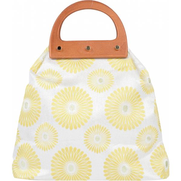 Borsa a mano fantasia floreale effetto laminato taglia media doppio manico interno foderato jacquard Traffic People a fiori