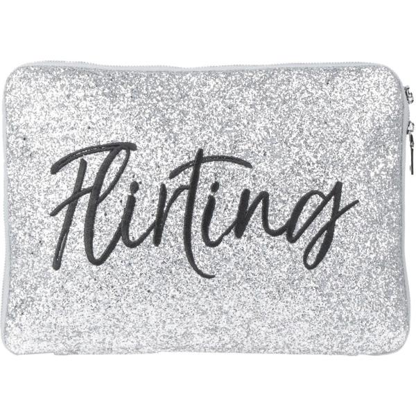 Borsa da lavoro cartella con ricamo taglia media con zip interno foderato tinta unita Chiara Ferragni tinta unita