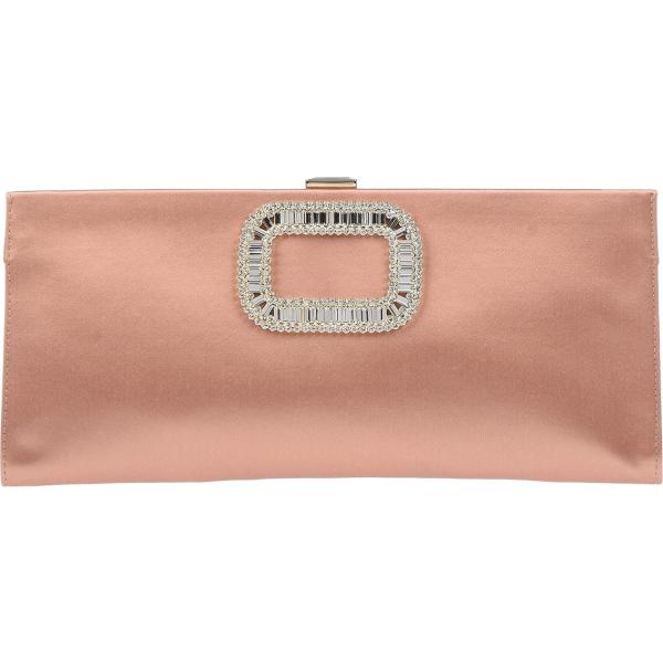 Borsa a mano con strass taglia media a scatto interno foderato in raso tinta unita Roger Vivier tinta unita