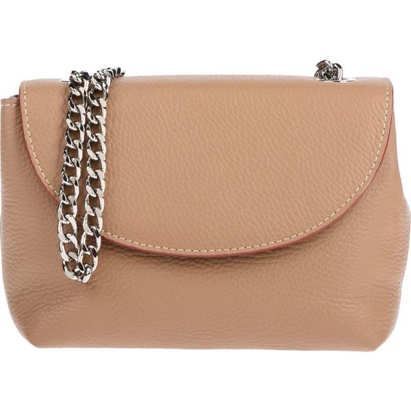 Borsa a tracolla mini in pelle martellata con zip interno foderato tinta unita Franco Pugi tinta unita