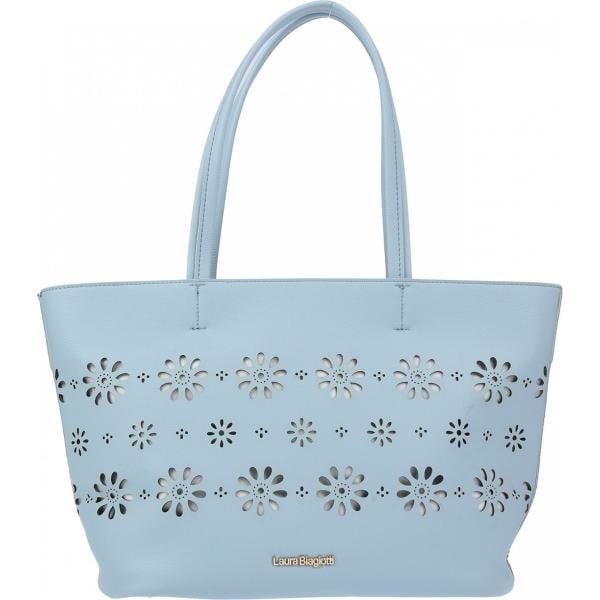Borsa a mano maxi traforato con zip interno foderato in pelle sintetica tinta unita Laura Biagiotti tinta unita