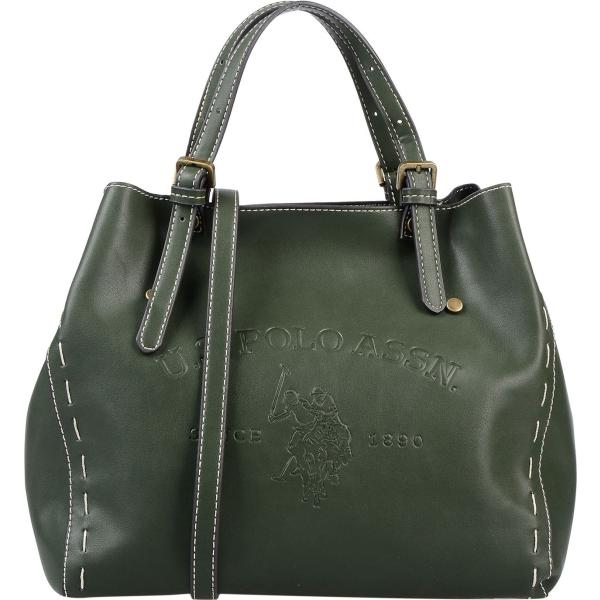 Borsa con manico taglia media con zip in pelle sintetica tinta unita U.s.polo Assn. tinta unita