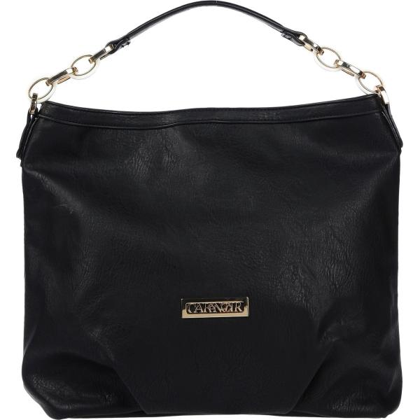Borsa a mano maxi con zip interno foderato con manico tinta unita CAFèNOIR tinta unita