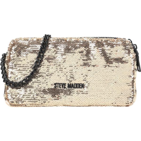 Borsa a mano mini con paillettes e zip in tulle tinta unita Steve Madden tinta unita