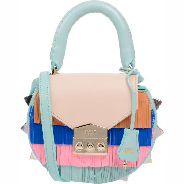 Borsa a mano mini con manico fantasia con frange a scatto con tracolla removibile Salar multicolore