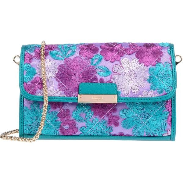 Borsa a mano fantasia floreale con ricamo taglia media crêpe Blugirl Blumarine a fiori