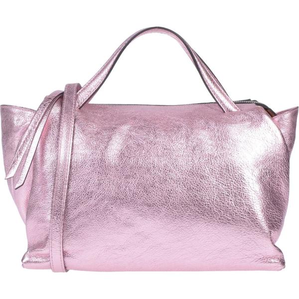 Borsa a mano effetto laminato taglia media con zip interno foderato tinta unita Gianni Chiarini tinta unita