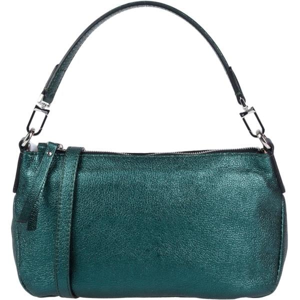 Borsa a mano con manico in pelle martellata taglia media con zip tinta unita Gianni Chiarini tinta unita