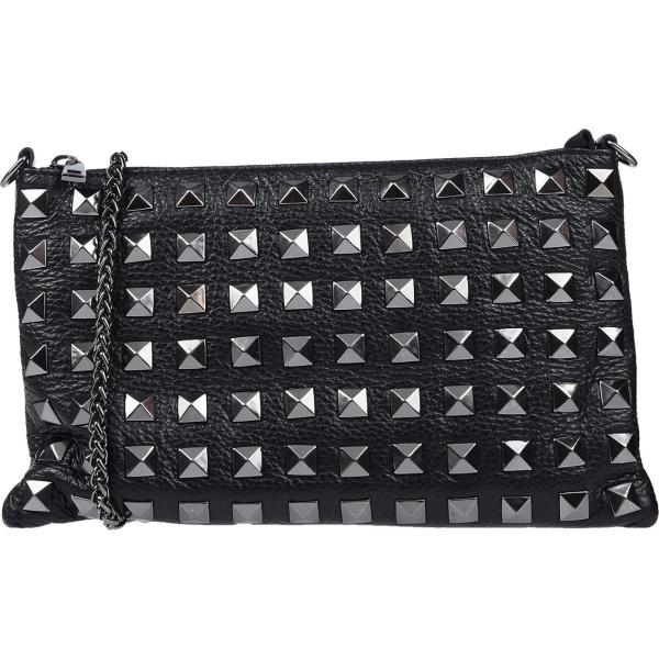 Borsa a mano con borchie taglia media con zip tinta unita Laura Di Maggio tinta unita