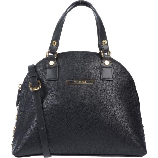 Borsa a mano con borchie taglia media con zip interno foderato in pelle sintetica tinta unita Braccialini tinta unita
