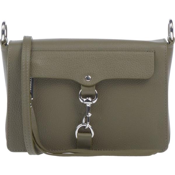 Borsa a tracolla mini in pelle martellata tinta unita Rebecca Minkoff verde tinta unita