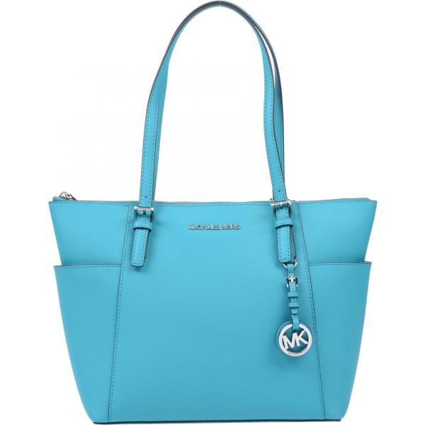 Borsa a mano con stampa taglia media con zip interno foderato tinta unita Michael Michael Kors tinta unita