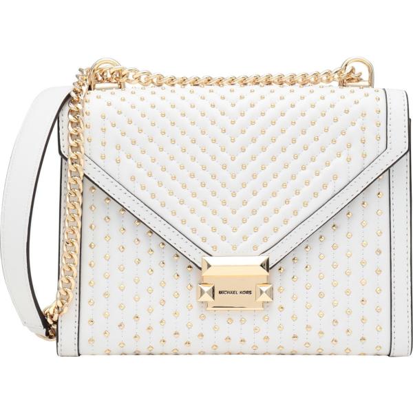 borse a tracolla Michael Michael Kors bianco tinta unita