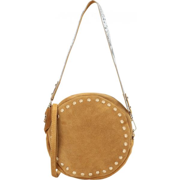 Borsa a spalla con manico e stampa effetto scamosciato taglia media con zip interno foderato in pelle con tasca interna George J. Love con stampe