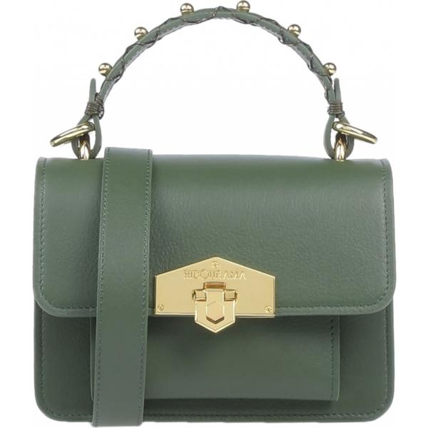 Borsa a mano mini con manico in pelle martellata a scatto interno foderato tinta unita Hibourama tinta unita