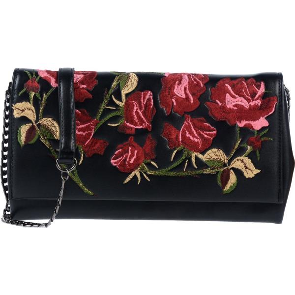 Borsa a tracolla con manico e ricamo taglia media interno foderato in pelle sintetica tinta unita Olga Berg tinta unita