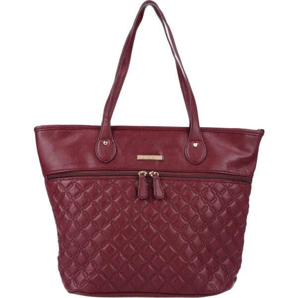 Borsa a mano taglia media con zip interno foderato in pelle sintetica tinta unita Laura Biagiotti tinta unita