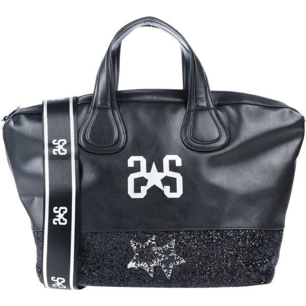 Borsa a mano glitter taglia media con zip in pelle sintetica tinta unita 2Star tinta unita