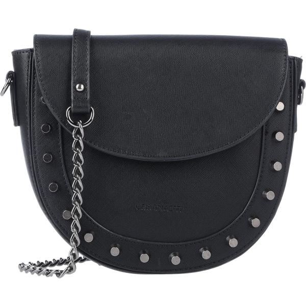 Borsa a tracolla mini con borchie e zip interno foderato in pelle sintetica tinta unita Cristinaeffe tinta unita