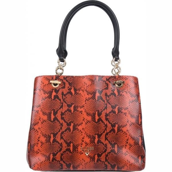 borse a mano Guess rosso animalier