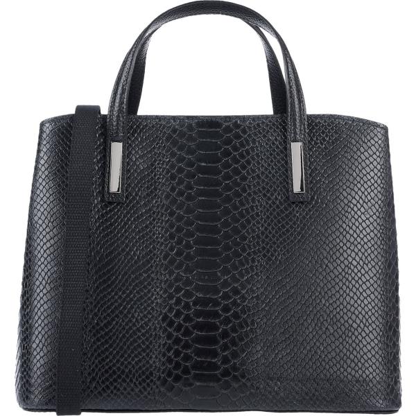 Borsa a mano con stampa taglia media con zip interno foderato tinta unita Ebarrito animalier