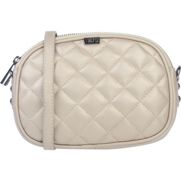 Borsa a tracolla mini con manico effetto laminato con zip tinta unita Tsd12 tinta unita