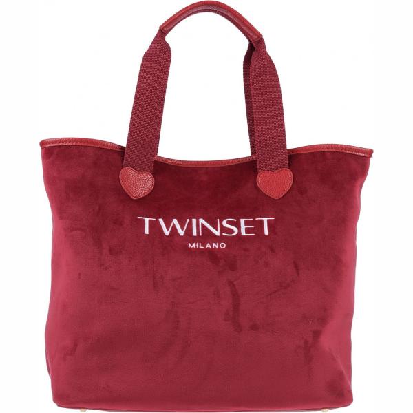 borse a mano Twinset rosso tinta unita