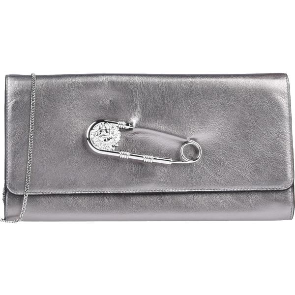 Borsa a mano effetto laminato con zip tinta unita Versus Versace tinta unita