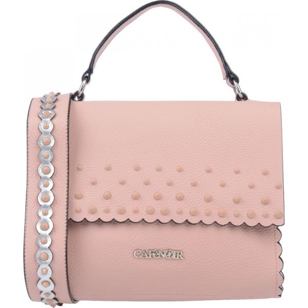 Borsa a mano con manico e borchie taglia media con zip interno sfoderato in pelle sintetica tinta unita CAFèNOIR tinta unita