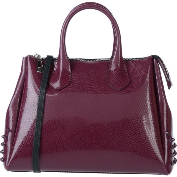 Borsa a mano con borchie taglia media con zip tinta unita Gum By Gianni Chiarini tinta unita