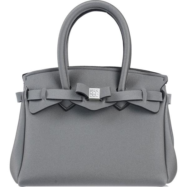 Borsa a mano con fiocco taglia media doppio manico tinta unita Save My Bag tinta unita