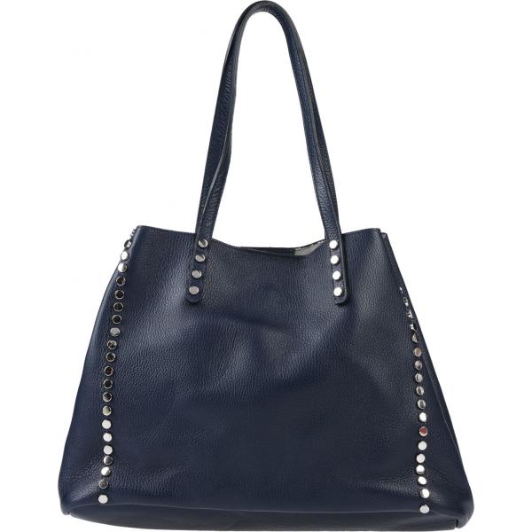 Borsa a mano maxi in pelle martellata doppio manico interno foderato tinta unita Studio Moda tinta unita