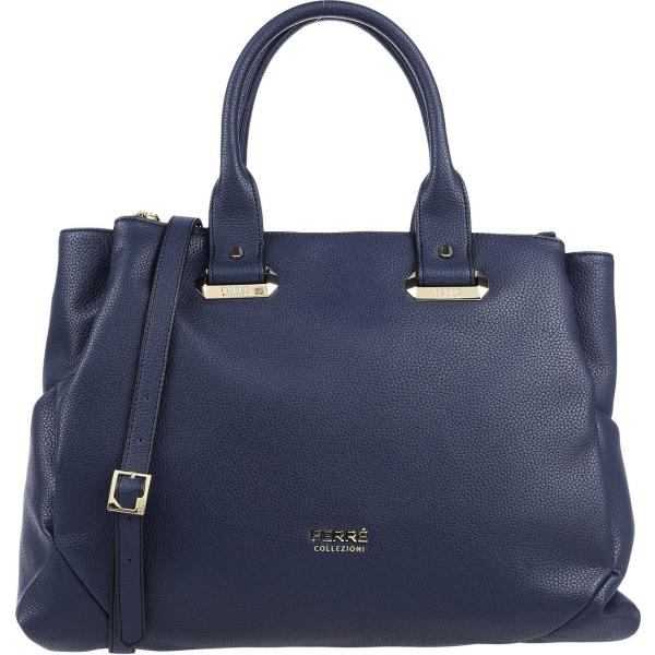 Borsa a mano taglia media con zip interno foderato in pelle sintetica tinta unita Ferre Collezioni tinta unita