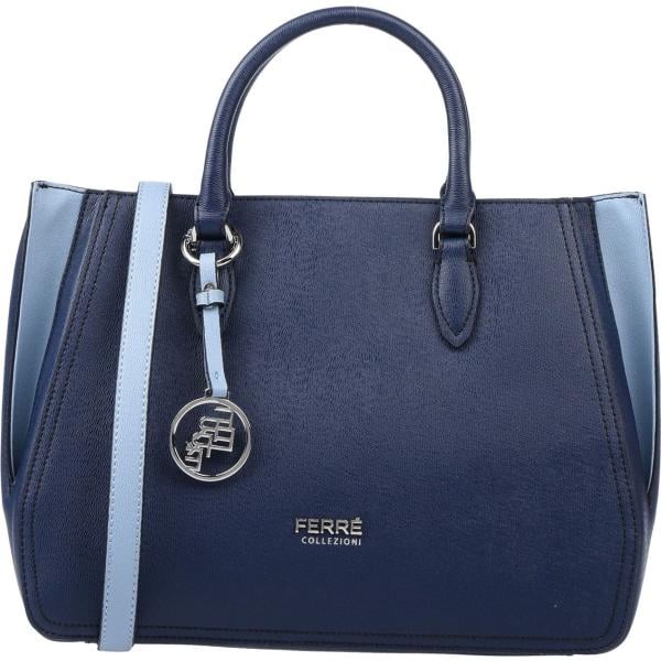 Borsa a mano taglia media con zip interno foderato in pelle sintetica tinta unita Ferre Collezioni tinta unita