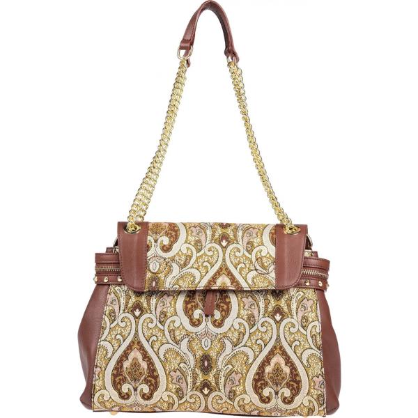 borse a spalla Twinset marrone paisley