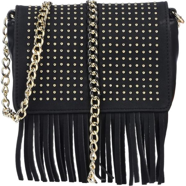 Borsa a tracolla petit con frange interno foderato in pelle sintetica tinta unita My Twin Twinset tinta unita