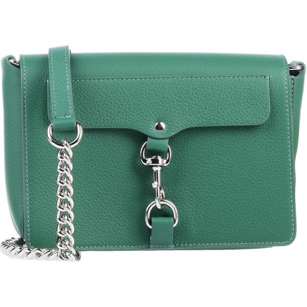 borse a spalla Rebecca Minkoff verde tinta unita