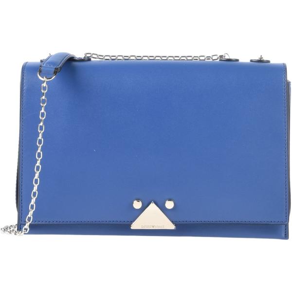 borse a tracolla Emporio Armani blu tinta unita