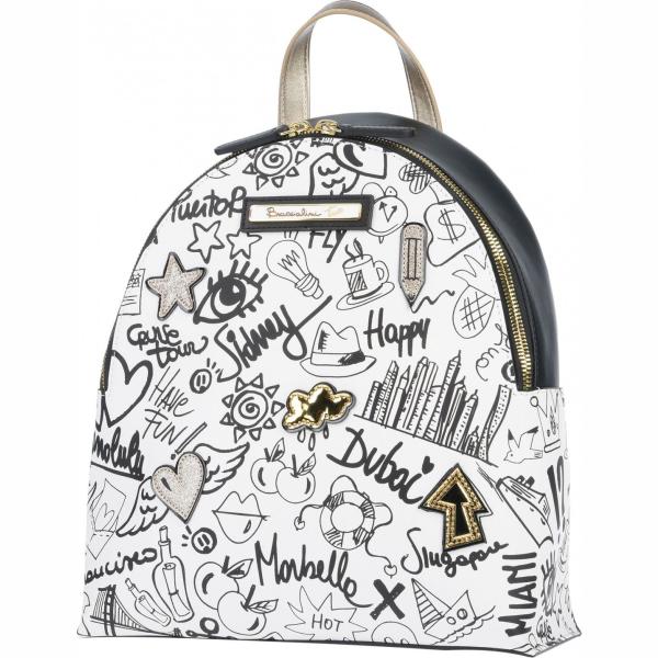 zaini Tua By Braccialini bianco con stampe