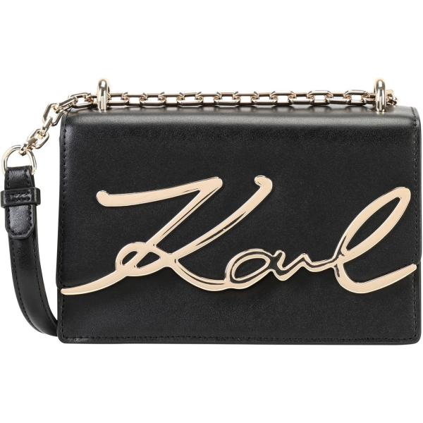 Borsa a tracolla mini interno foderato in pelle tinta unita Karl Lagerfeld tinta unita